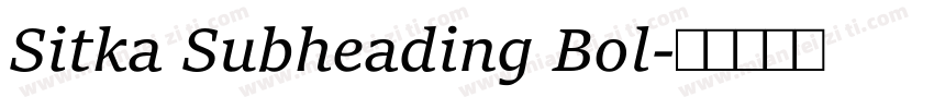 Sitka Subheading Bol字体转换